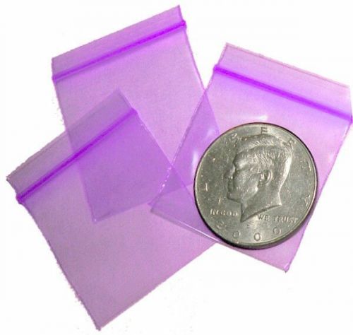 200 Purple Baggies 1.5 x 1.5&#034; mini ziplock bags 1515 Apple reclosable