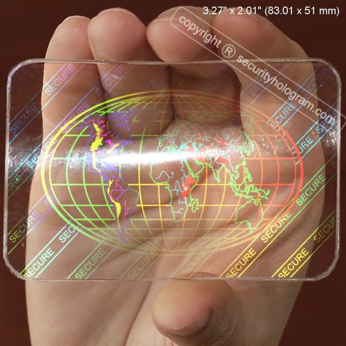 25 ID Cards Security Hologram Overlay Stickers with Micro Secure Technology S...