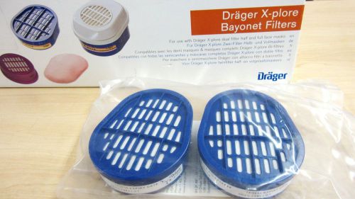 2 Drager x-plore Replacement Cartride Bayonet  Respirator Filters -Sealed Pack