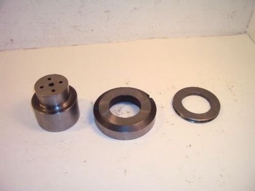 Amada 3-1/2&#034; Station Tooling 2.500&#034; Round Punch Die &amp; Stripper Plate