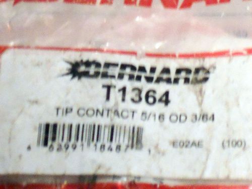(100)  Bernard T1364 Tip Contact 5/16 Od 3/64