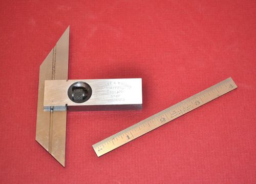 NICE MOORE &amp; WRIGHT UK No. 416 Toolmakers SQUARE &amp; MICRO RULE #WL6.2.1C