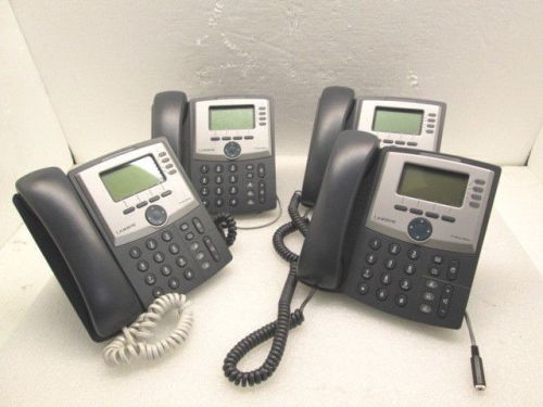 Lot 4 Linksys SPA942 IP Business Phones w/ Handset &amp; Stand READ