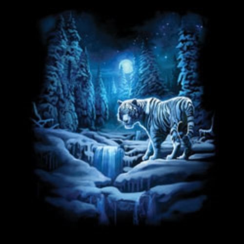 Snow Tiger HEAT PRESS TRANSFER for T Shirt Tote Bag Sweatshirt Quilt Fabric 292e