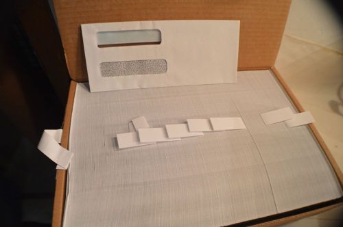 500 Qty SELF SEAL Envelopes Office Depot Box #9 Double Window Security 190-222