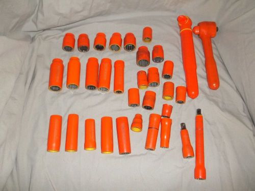 Cementex 32 Piece High Voltage Insulated Used Tools Mixture-Shown In Photos