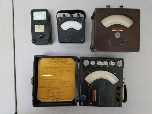 Lot of 4 Various Vintage Westinghouse Meters