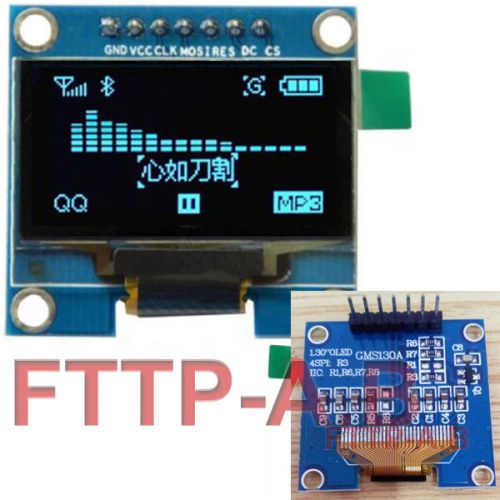2pcs Blue 1.3” SPI Serial 128X64 OLED LCD Display Screen Module For Arduino UNO