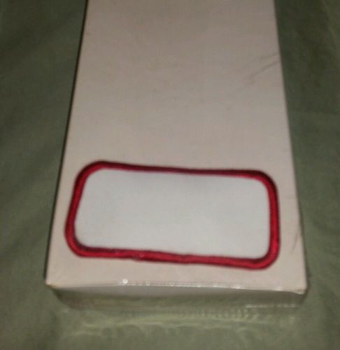 150 blank patches, red 3.25 x 1.5  rectangular iron embroidery heat press new for sale