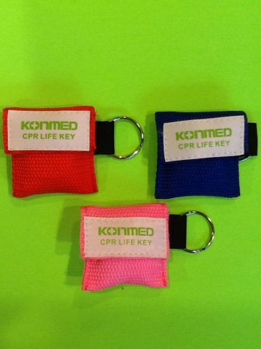3 CPR Face Masks Face Shield Key Chains One Way Valve CPR First Aid Paramedic