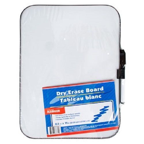 2 PACK DRY ERASE WHITEBOARD with Marker 8.5&#034; x 11&#034; LIGHT DUTY White Board