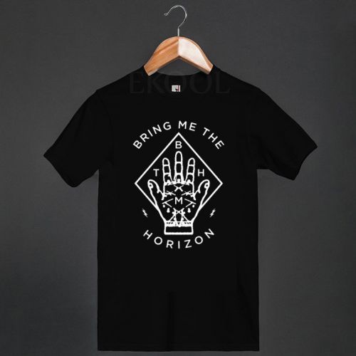 Bring Me The Horizon Diamond Hand Logo Black T-Shirt Band Metal Merch