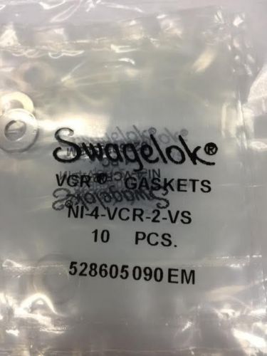 Brand new swagelok ni-4-vcr-2-vs vcr gasket retainer fitting (10 gaskets) for sale