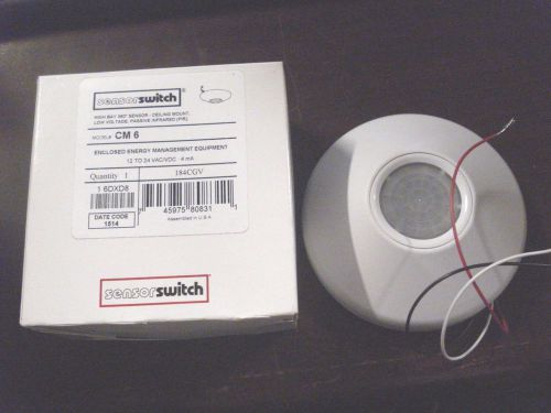Sensor switch occupancy sensor pir 2800 sq ft white 12/24 vdc cm 6 |mv1| for sale