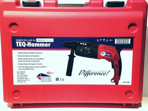 DITEQ TEQ-Hammer Corded 800 watt Hammer Drill RHD-263 w/ Hard Case - Open Box