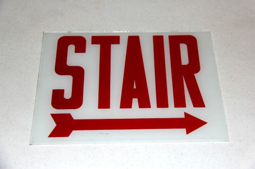 Vintage EXIT &#034;STAIRS&#034; Sign Glass