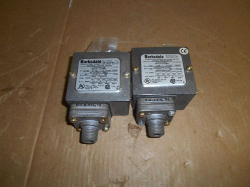 BARKSDALE E1H-H-VAC-P6 ECONO-O-TROL VACUUM ACTUATED SWITCH DIA- SEAL,LOT OF2,NEW