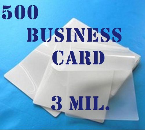 3 MIL Business Card Laminating Laminator Pouches/Sheets, 2-1/4 x 3-3/4  500 PK