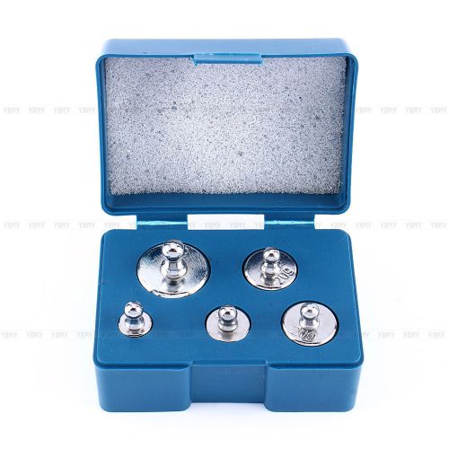 5Pcs/Set 5g 10g 20gx2 50g Grams Precision Calibration Jewelry Scale Weights Kit