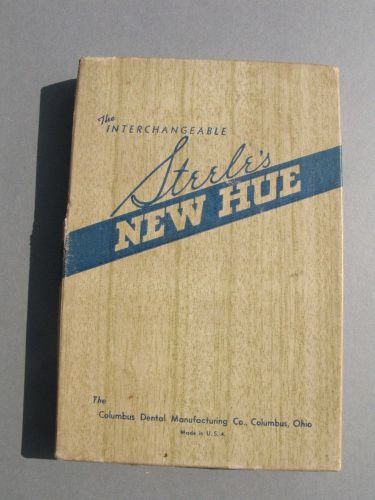 Vintage Box of Steele&#039;s New Hue Interchangeable Dental Teeth-Columbus Dental Co.
