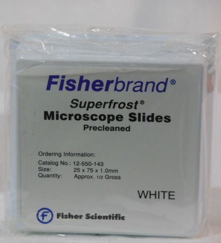 Fisherbrand 12-550-143 Superfrost Microscope Slides 25 x 75mm x 1mm; 144/Pk.