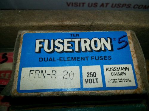 (5) NEW  - Lot of 5 - Cooper Bussmann FRN-R-20 Fusetron Class RK5 Fuses