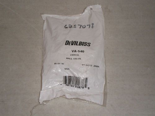 New! Devilbiss VA-540 Ball Valve 240038 Free Shipping!