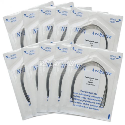 200 Packs Arch Wire 014 Upper Orthodontic ROUND Dental Heat Thermal Activated