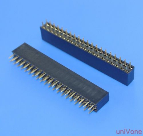 5pcs 2.54mm(.100&#034;) Female pin header,40pin 2x20pin,dual row pcb receptacle