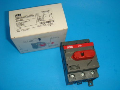 NEW, ABB, DISCONNECT SWITCH, OT63E3, 80 AMP, 3POLE, 600VAC, NEW IN FACTORY BOX