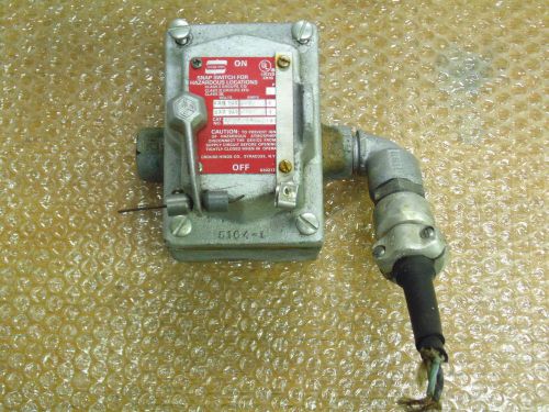 Crouse Hinds EFSD118SKL181 1/2&#034; Snap Switch for Hazardous Locations