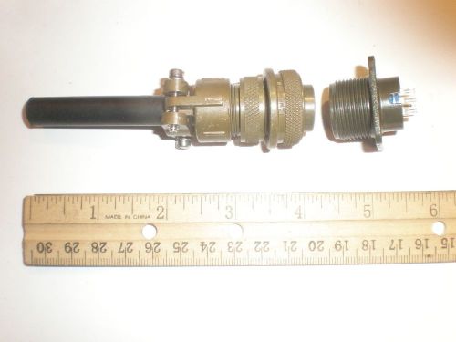 New - ms3106a 14s-6s (sr) with bushing and ms3102a 14s-6p - 6 pin mating pair for sale