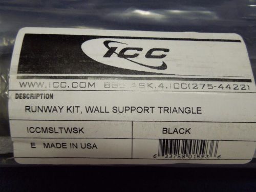 ICC ICCMSLTWSK RUNWAY KIT WALL SUPPORT TRIANGLE BLACK NEW SEALED