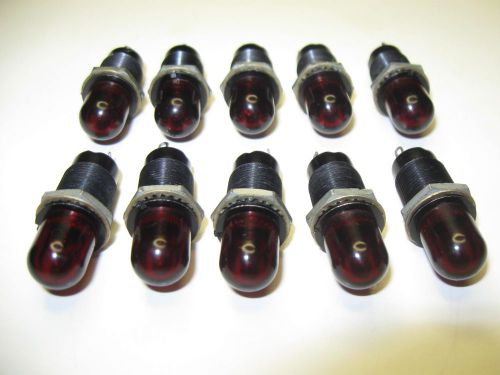 (10) vintage dialight dialco ? panel mount indicator pilot lights steampunk for sale