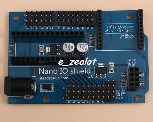 Nano IO Shield with XBEE Socket Perfect for Arduino