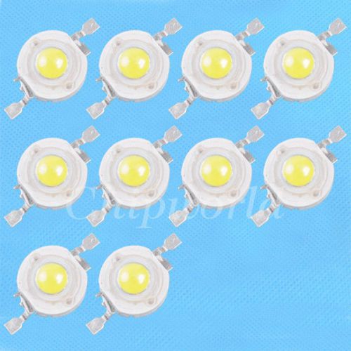 10pcs 1W White High Power LED Bead 90-100LM light Lamp SMD Chip