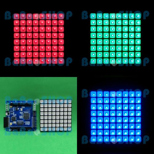RGB LED Full Color 8x8 Dot Matrix Screen Square 60x60mm + Module Driver Board H