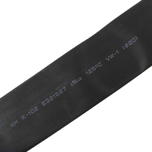 20mm Black Heat Shrinkable Tube Shrink Tubing Sleeve Cable Wrap 1m GY