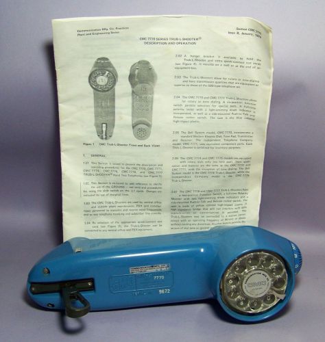 Vintage retro 1976 cmc trub-l-shooter 7770 lineman&#039;s telephon phone line tester for sale