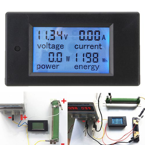 4 in 1 digital led power meter monitor energy voltmeter ammeter 6.5-100v  0-100a for sale