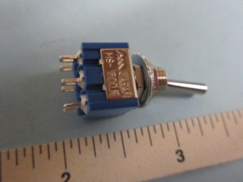 Mountain MS-500F DPDT On-On  Toggle Switch, solder terminals, 6A at 125vac