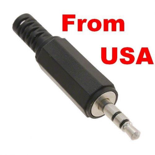 USA, 10 New Stereo Male 1/8 3.5mm Jack Plug Audio connector Booted headphone