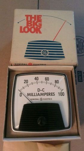 GE General Electric panel instrument DC Milliamperes gauge meter in box amps