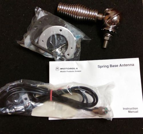 Motorola low band antenna 27-54 mhz ball, spring, cable, and 96in whip tab1002c for sale