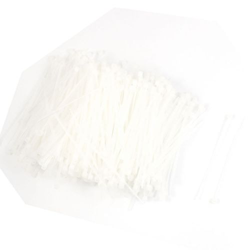 1000 Pcs 75mm x 2mm Self Locking Wire Cable Zip Tie 3&#034; White