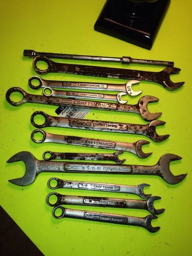 Misc Tool Lot  Various Sizes All Craftsman Rusty Wrenches