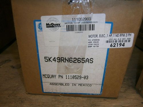 GE electric motor 1HP 1140 rpm 208/230/460... 60-50HZ, 3phase 56Z frame