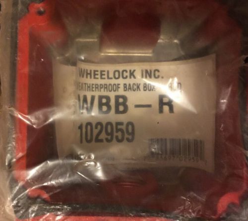 New WHEELOCK WEATHERPROOF BACK WBB-R 102959