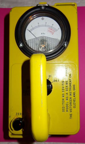 Victoreen CDV-715  Geiger Counter Survey Meter Radiation Detector Civil Defense