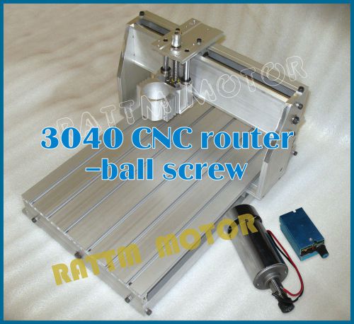 [us free]3040 cnc router milling machine mechanical kit ball screw &amp;300w spindle for sale